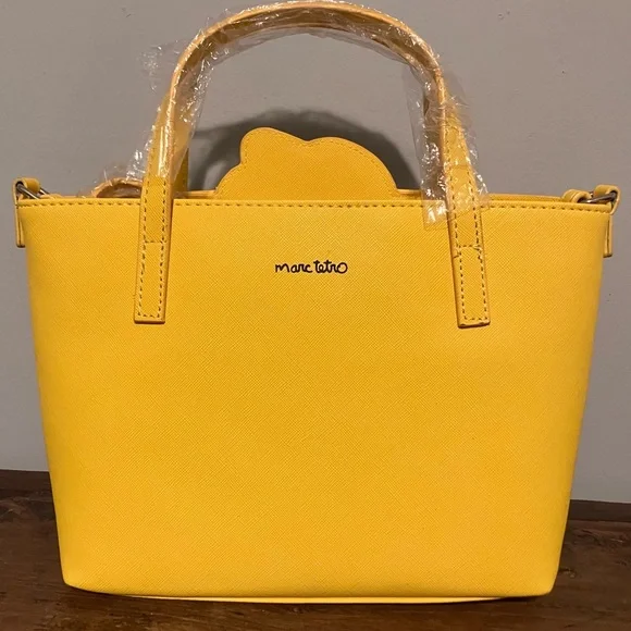 Yellow Dachshund Graphic Tote Bag with Wallet and Wristlet - Picture 3 of 11